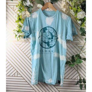 CLOAK Hidden In Plaid Sight Men's T Shirt Tie Dye Short Sleeve Size Small